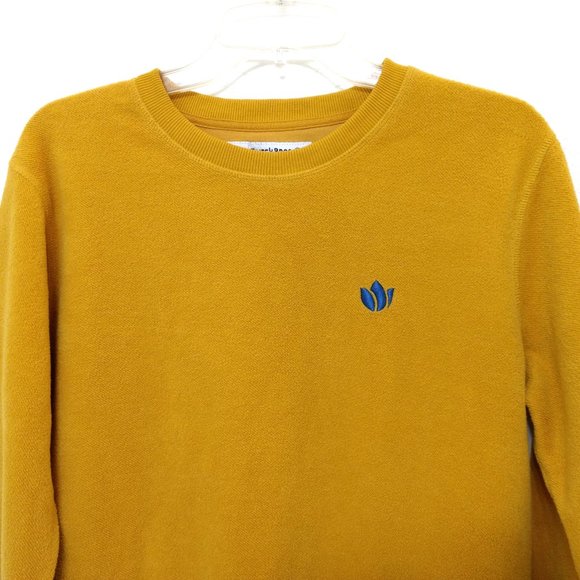 DUTCH BROTHERS Sweatshirt Men's S Gold Fleece Logo Ribbed Accent Long Sleeves‎ - Picture 2 of 12